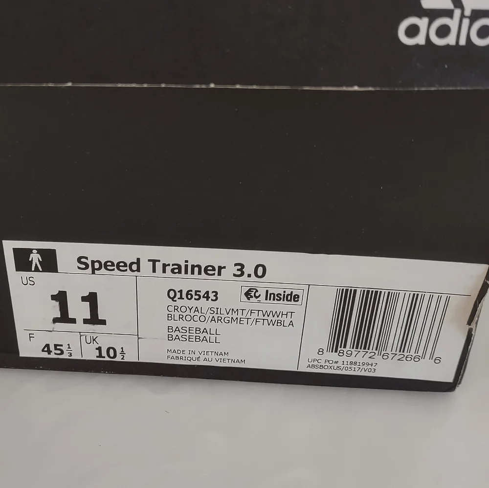 NWOT Adidas Men's Blue Speed Trainer Shoes